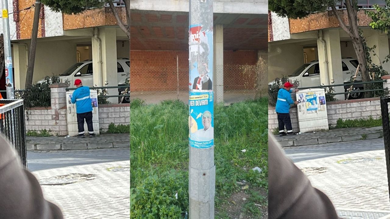 Efeler’de kirli afiş oyunu ayyuka çıktı