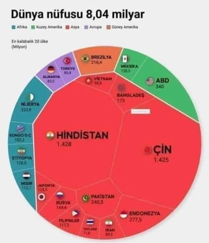 Dünyanın nüfusu belli oldu