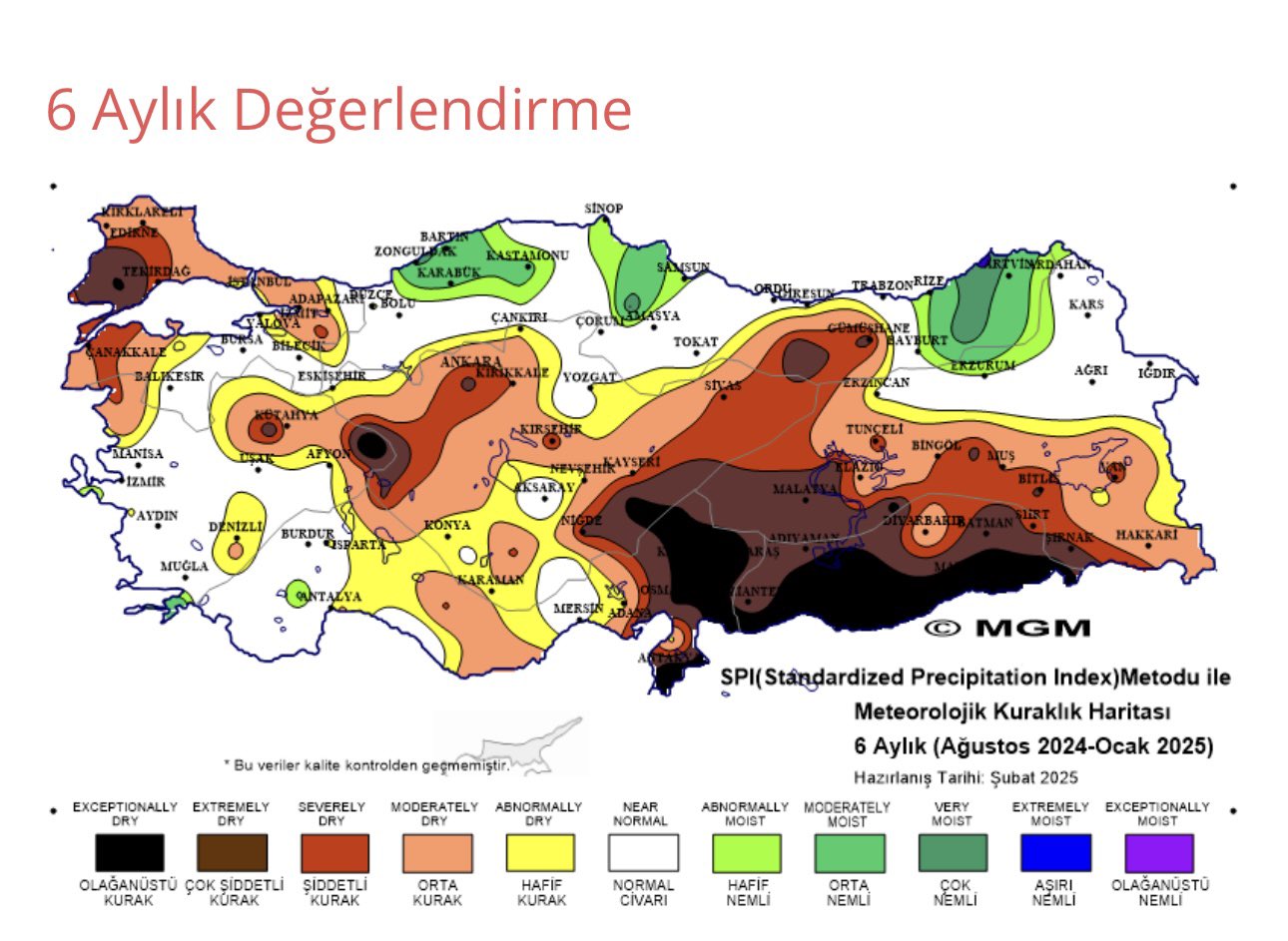 Ocak’ta şiddetli kuraklık
