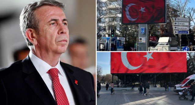 MANSUR YAVAŞ’TAN TÜRK BAYRAKLI MESAJ