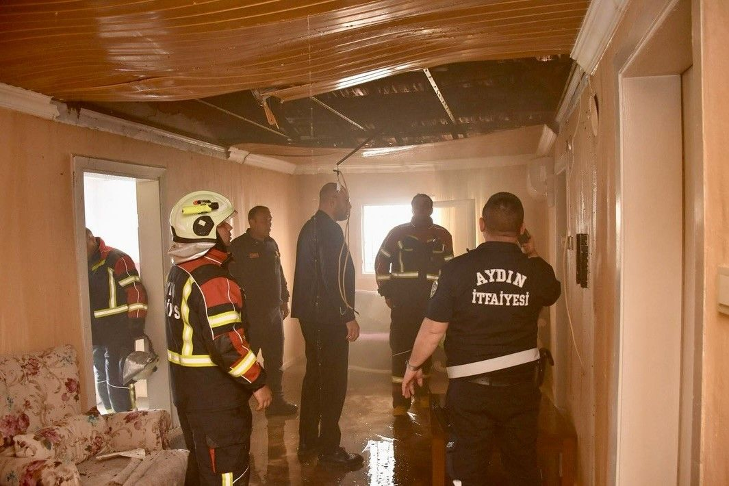 İtfaiye Personelinin Evinde Çıkan Yangın Kontrol Altına Alındı