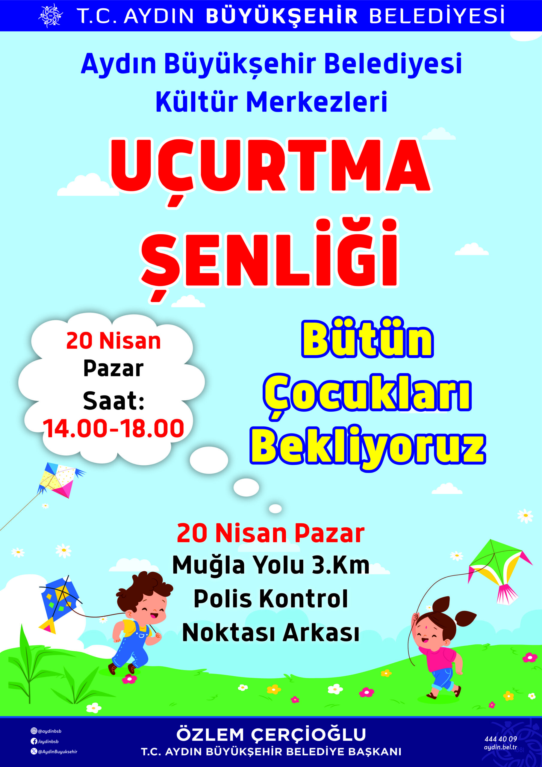 BAŞKAN ÇERÇİOĞLU TÜM ÇOCUKLARI UÇURTMA ŞENLİĞİNE DAVET ETTİ