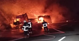 Şanlıurfa’da seyir halindeki tanker alev aldı!