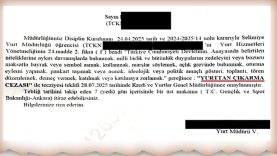 İmamoğlu eylemine katıldı yurttan atıldı