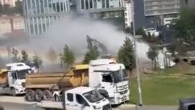 İstanbul Kağıthane’de çalışma sırasında isale borusu patladı