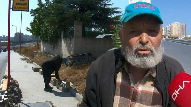 Ne belediye ne de İBB çözüm oldu! 70’lik İlyas amca gece taş taşıyıp yaptı: 300 öğrenci kullanacak