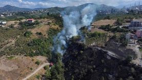 Trabzon Ortahisar’da örtü yangını korkuttu