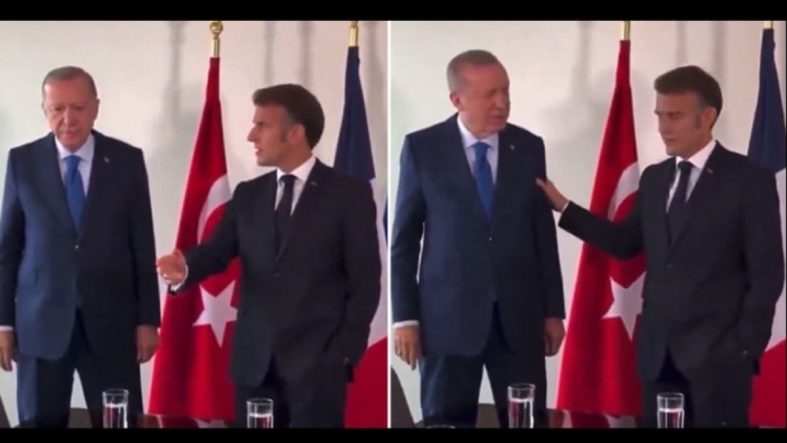 Erdoğan- Macron zirvesinde bu kare gözden kaçtı!