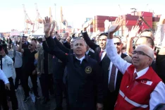 17. İyilik Gemisi, Bakan Yerlikaya’nın katıldığı törenle Gazze’ye uğurlandı