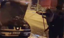 Gaziantep’te Seyir Halindeki Otomobil Yangın Çıkardı