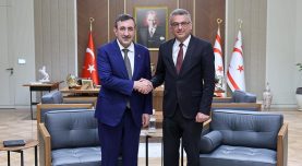 KKTC Cumhurbaşkanı Erhürman, Cumhurbaşkanı Yardımcısı Yılmaz’ı kabul etti