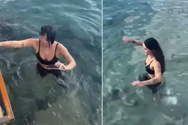 Talihsiz kaza! Yasemin Yürük denizde telefonunu aradı